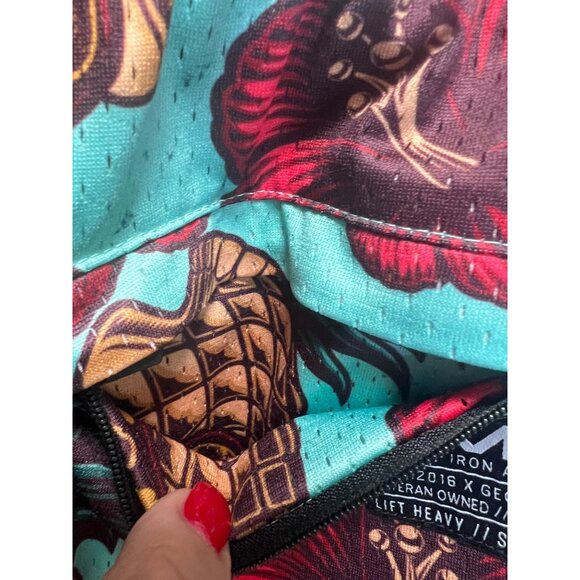 Tropical Skull & Pineapple Design Athletic Shorts W/ Pockets & Drawstring CMBT C - Picture 7 of 7